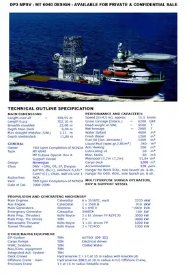 Platform supply vessel (PSV) for sale